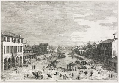 Gezichten: Gezichten van Mestre, een stad in de provincie Venetië, 1735-1746 door Giovanni Antonio Canal
