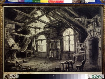 Scenografie voor Dertig jaar, of het leven van een gokker van Victor Henri-Joseph Brahain Ducange door Antonio Canoppi