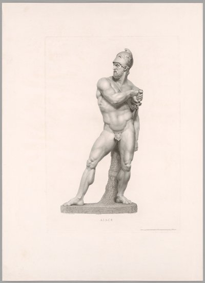 Ajax, vooraanzicht, uit Oeuvre de Canova door Antonio Canova