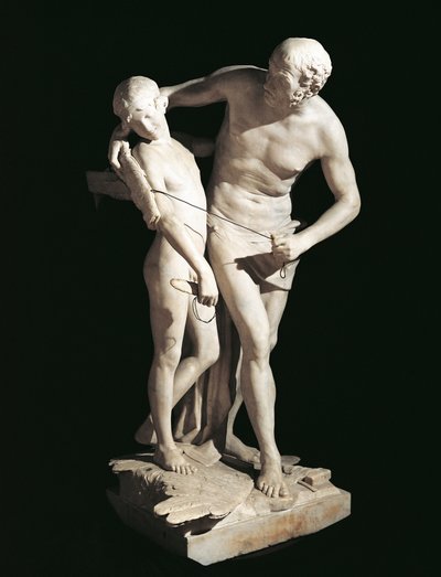 Daedalus en Icarus door Antonio Canova, marmeren sculptuur door Antonio Canova