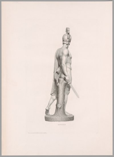 Ettore, zijaanzicht, uit Oeuvre de Canova door Antonio Canova