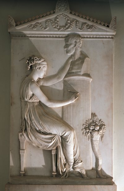 Grafsteen van Ottavio Trento door Antonio Canova, marmer, Klooster van San Pietro in Vicenza, Veneto door Antonio Canova