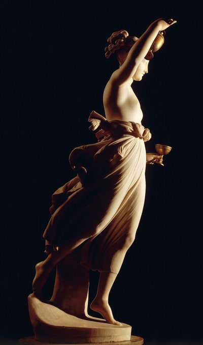 Hebe door Antonio Canova (1757-1822), marmeren beeld door Antonio Canova