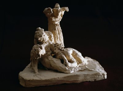 Rouw om Christus, terracotta schets door Antonio Canova (1757-1822), Possagno, Veneto, Italië door Antonio Canova