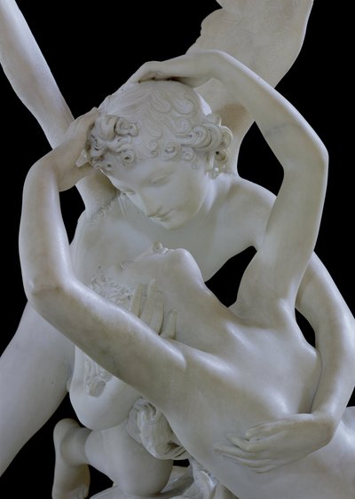Psyche Ontwaakt door de Kus van Cupido (detail) door Antonio Canova