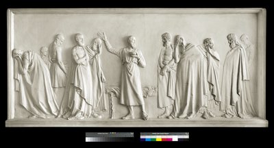 Socrates drinkt de beker met gif (gips) door Antonio Canova