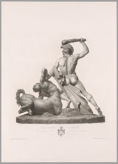 Theseus en Centaur, achteraanzicht, uit Oeuvre de Canova door Antonio Canova
