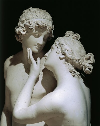 Venus en Adonis (detail) door Antonio Canova