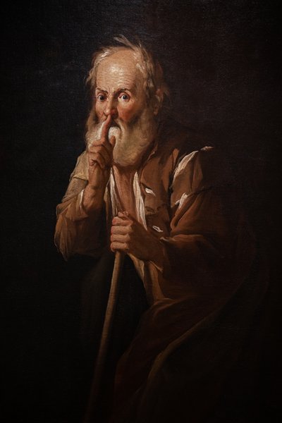 Oude Man roept om Stilte door Antonio Cifrondi