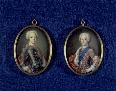 Prins Henry Benedict Stuart (1725-1807) en Prins Charles Edward Stuart (1720-88), ca. 1734 door Antonio David