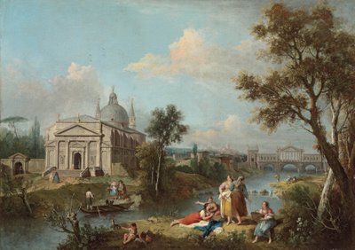 Italiaans Rivierlandschap door Antonio & F. Zuccarelli (1702 88) Visentini