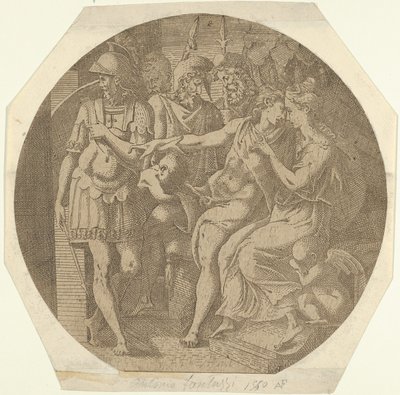 Een Man die Afscheid Neemt van een Vrouw, 1540-45 door Antonio Fantuzzi