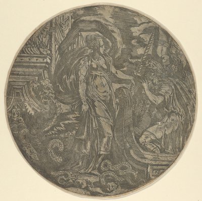 Circe geeft een drankje aan de metgezellen van Ulysses, 1540-45 door Antonio Fantuzzi