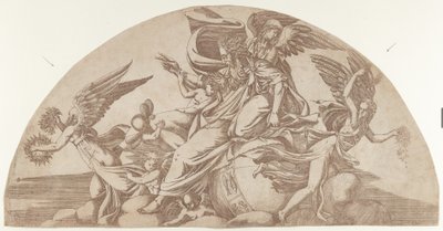 God zittend op de wereld, 1540-45 door Antonio Fantuzzi
