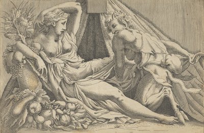 Jupiter en Antiope, 1540-45 door Antonio Fantuzzi