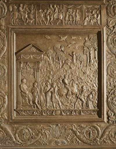 Martelaarschap van St. Paulus, detail van de centrale deur van de basiliek, versierd 1439-45 door Antonio Filarete