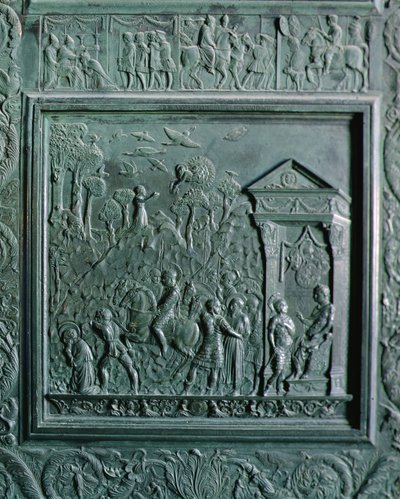 De onthoofding van St. Paulus, detail van de 