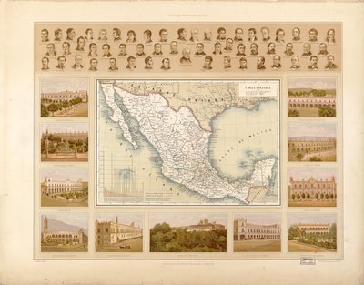 Schilderachtige en historische atlas van de Verenigde Mexicaanse Staten. LOC 2008621671-4 door Antonio García Cubas