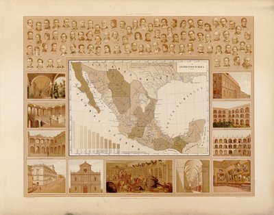 Schilderachtige en historische atlas van de Verenigde Mexicaanse Staten. LOC 2008621671-8 door Antonio García Cubas