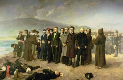 Executie van Jose Maria de Torrijos y Uriarte (1791-1831) en zijn metgezellen in 1831, 1888 door Antonio Gisbert
