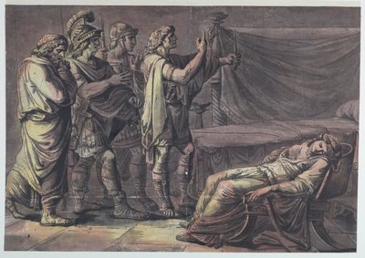 Nero vindt het lichaam van zijn moeder, Agrippina door Antonio Giuseppe Basoli
