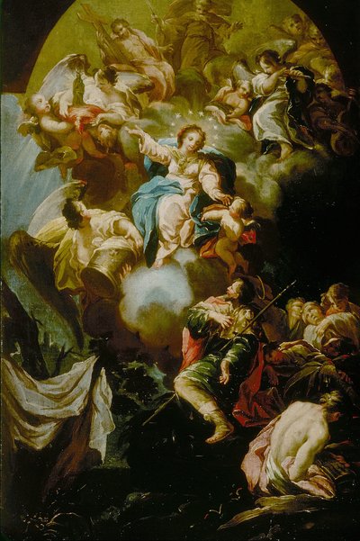 Visioen van Sint Jacobus van de Maagd van de Pilaar door Antonio González Velásquez