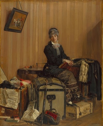 Op het douanekantoor door Antonio Mancini