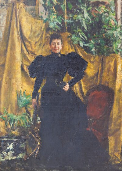 Portret van Signora Pantaleoni door Antonio Mancini