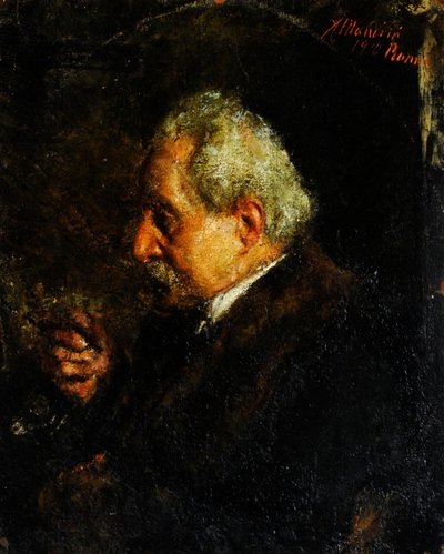 Portret van de vader van de kunstenaar door Antonio Mancini