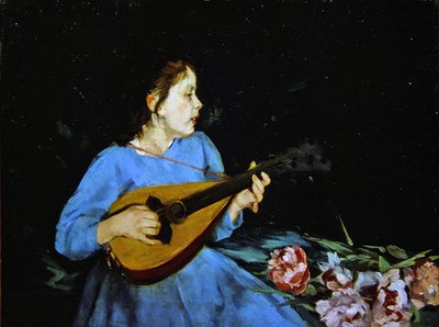 De mandolinespeler door Antonio Mancini