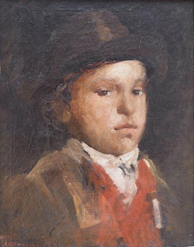 De herdersjongen, c.1867 door Antonio Mancini