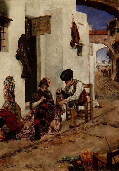 Het Repareren van de Jas van de Picador door Antonio Maria Fabres y Costa