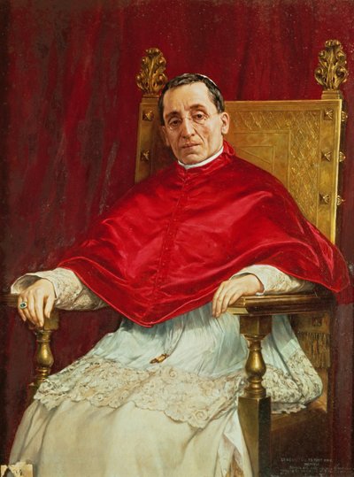 Portret van Paus Benedictus XV door Antonio Maria Fabres y Costa