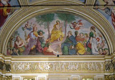 De Spiegelzaal, Apollo en de Muzen door Antonio Maria Viani