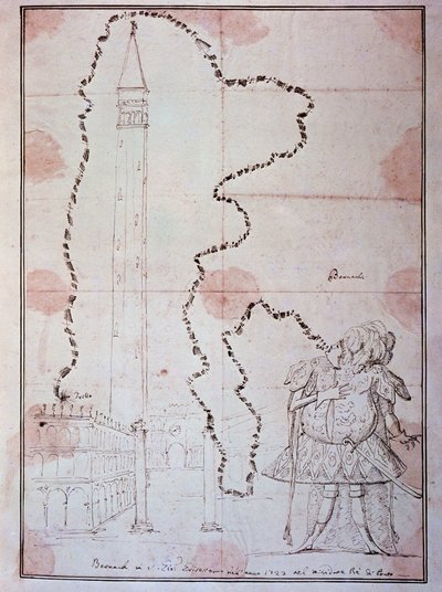 Portret van Antonio Bernacchi, Italiaanse castraat door Antonio Maria Zanetti