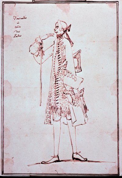 Portret van Carlo Broschi, genaamd Farinelli (1705-1782) Italiaanse castraat door Antonio Maria Zanetti