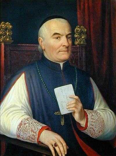 Portret van Monseigneur Ferdinando Baldanzi, Aartsbisschop van Siena door Antonio Marini