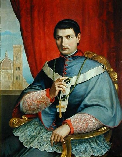 Portret van Monseigneur Giovacchino Lamberti, Aartsbisschop van Florence door Antonio Marini