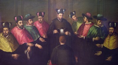Plaatsing van de Doctorale Biretta door Antonio Martinez Anaya