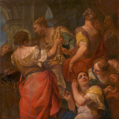 Achilles en de Dochters van Lycomedes, ca. 1680 door Antonio Molinari