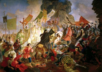 Het beleg van Pskov door Stefan Báthory in 1581, 1839-1843 door Antonio Molinari