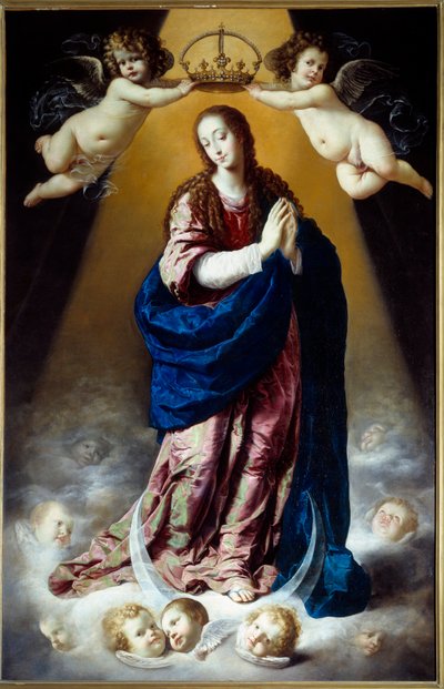 Onbevlekte Ontvangenis. Schilderij door Antonio de Pereda (1599-1669) door Antonio Pereda y Salgado