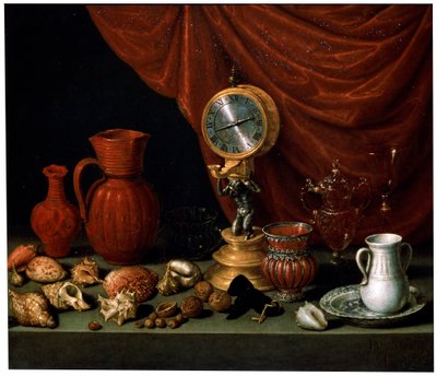 Stilleven met een Klok, 1652 door Antonio Pereda y Salgado