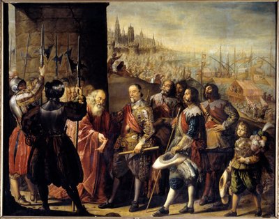 Oorlog van Valtelina: de bevrijding van Genua door de Markies van Santa Cruz in 1625 door Antonio Pereda y Salgado