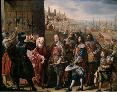 De bevrijding van Genua door de 2e Markies van Santa Cruz door Antonio Pereda y Salgado de