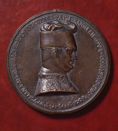 Bronzen medaille van Filippo Maria Visconti (1392-1447), keerzijde, ontworpen in 1441 door Antonio di Puccio Pisano, bekend als Pisanello (ca. 1395-1455), diameter 10,20 cm door Antonio Pisanello