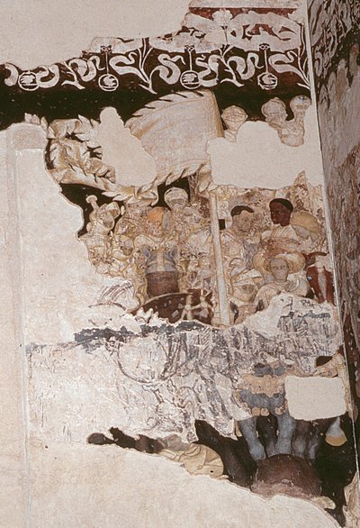Ridders van de Ronde Tafel op hun zoektocht naar de Heilige Graal (detail) door Antonio Pisanello