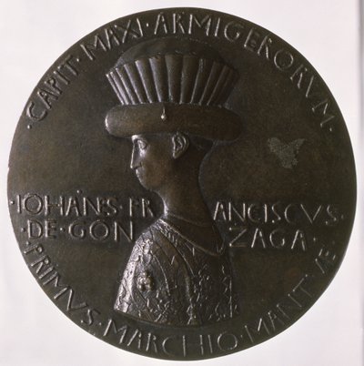 Portretmedaille met afbeelding van Gianfrancesco Gonzaga (13945-1444) door Antonio Pisanello