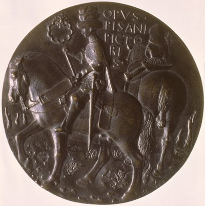 Portretmedaille (achterzijde) door Antonio Pisanello