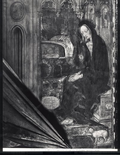 Maagd Maria (detail) door Antonio Pisanello